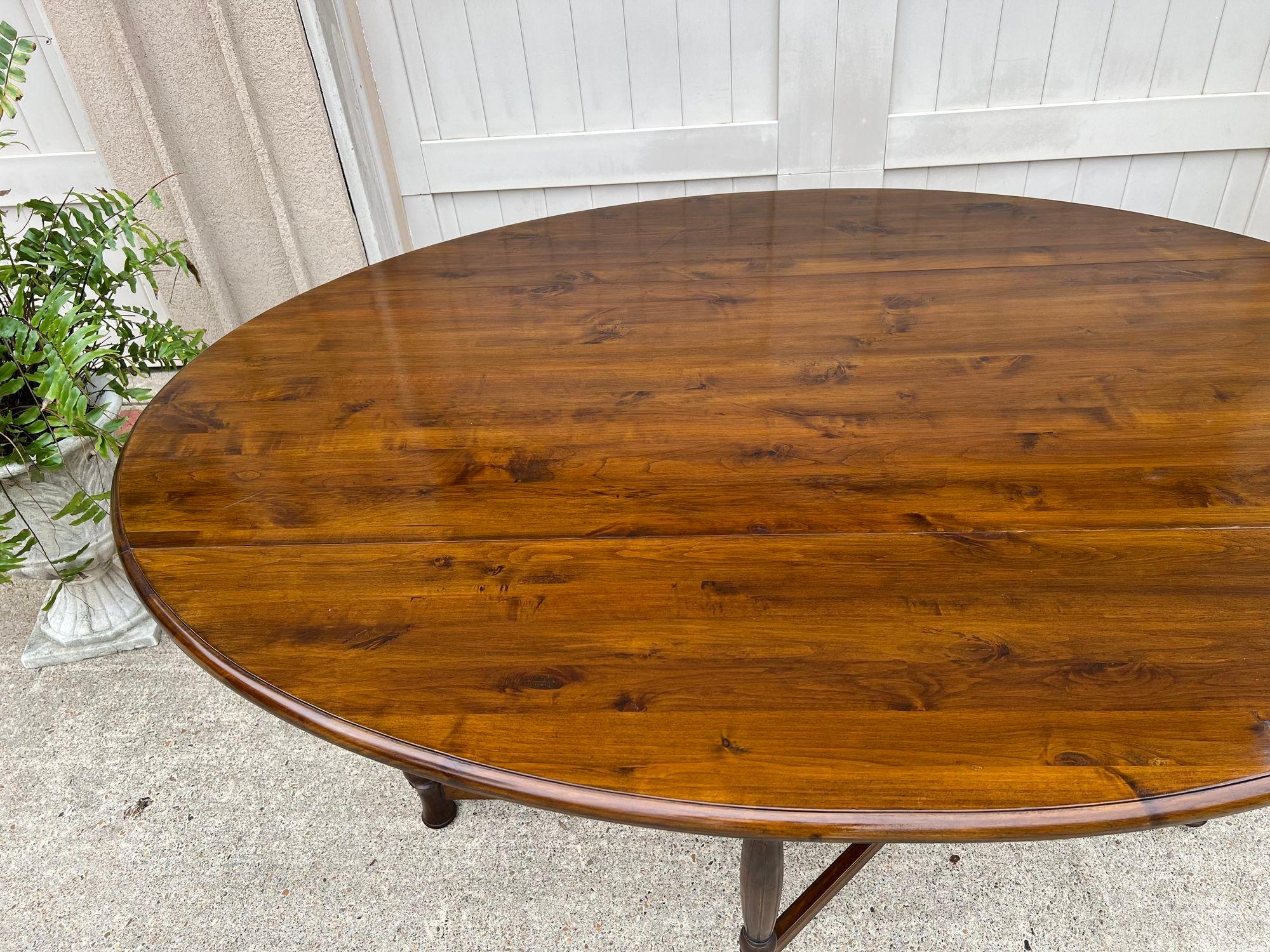 Antique French Hunt Wake Dining Table Drop Leaf Gate Leg Console Table c1920 8