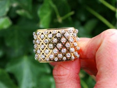 Antique 2.06ct Diamond Brooch in 18k Yellow & White Gold, Circa 1920