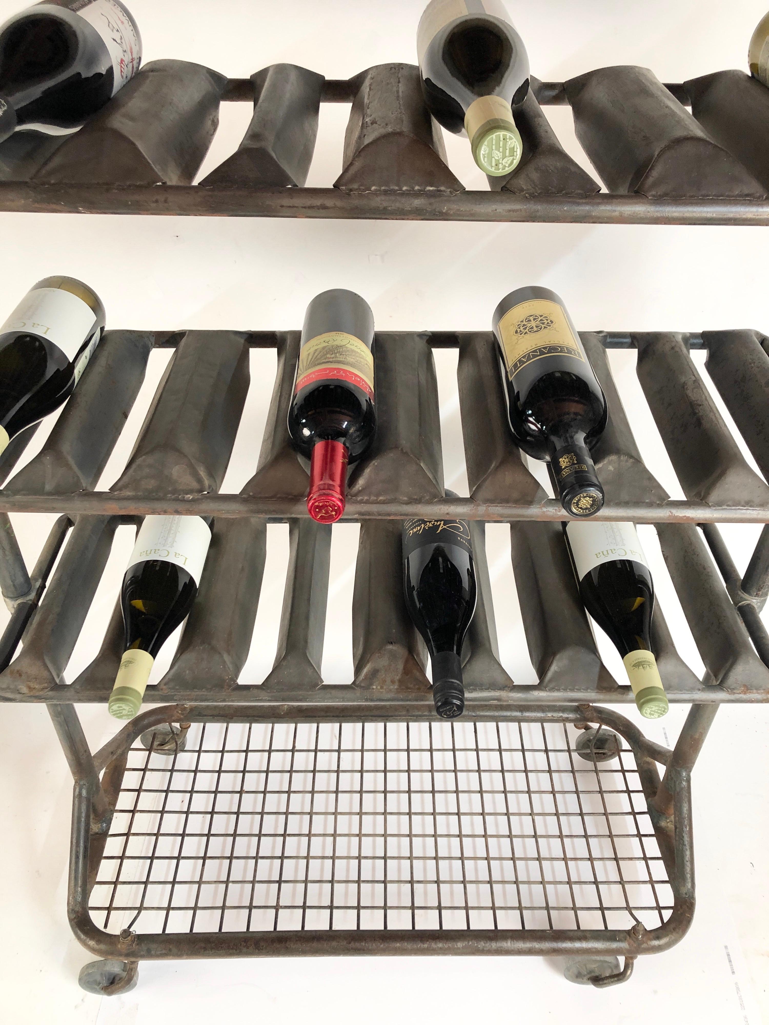 Machine-Made Antique French Industrial Drying Rack, circa 1930, Great for Wine or Display