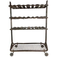 Antique French Industrial Drying Rack, circa 1930, Great for Wine or Display