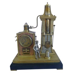Antique French Industrial Foundryman Mantel Clock by Guilmet