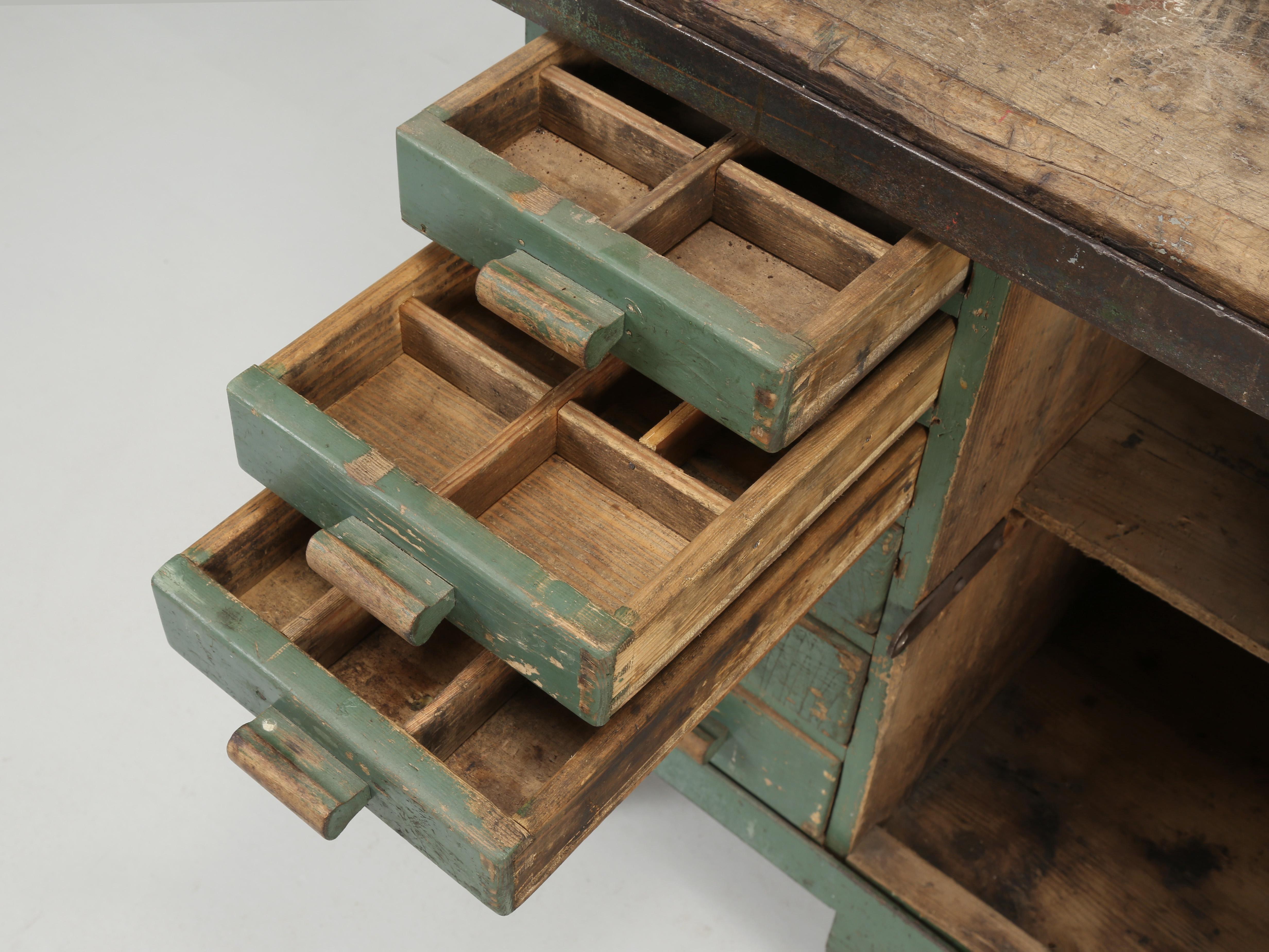 Antique French Industrial Painted Cabinet Converted to a Bathroom Vanity Sink  3