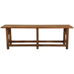 Antique French Industrial Work Table in Its Original State from Toulouse