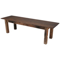 Antique French Industrial Work Table or Rustic Farm Dining Table, circa 1900