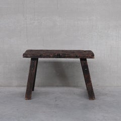 Antique French Industrial Workbench Table