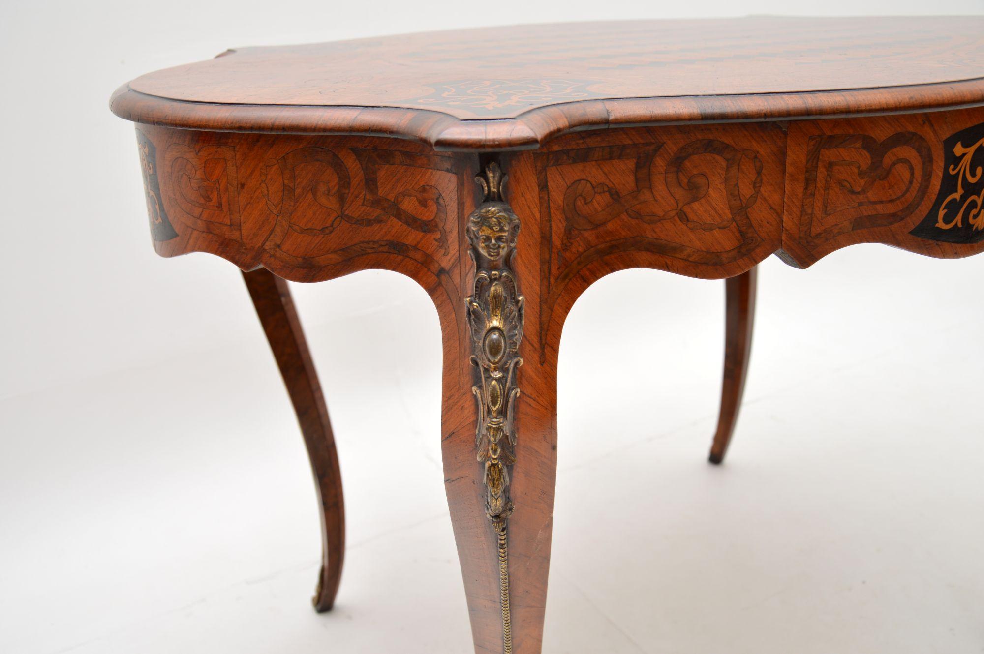 Antique French Inlaid Bureau Plat Desk For Sale 7