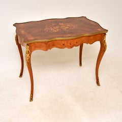 Antique French Inlaid Bureau Plat Desk