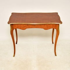 Antique French Inlaid Bureau Plat Desk