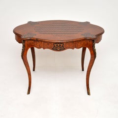 Antique French Inlaid Bureau Plat Desk