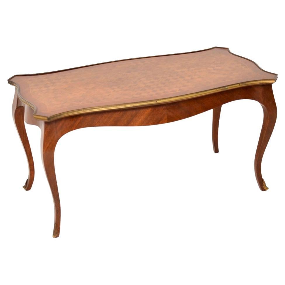 Antique French Inlaid Coffee Table in vendita