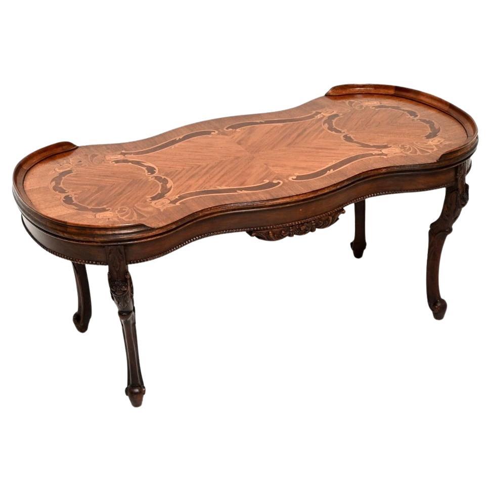 Antique French Inlaid Coffee Table