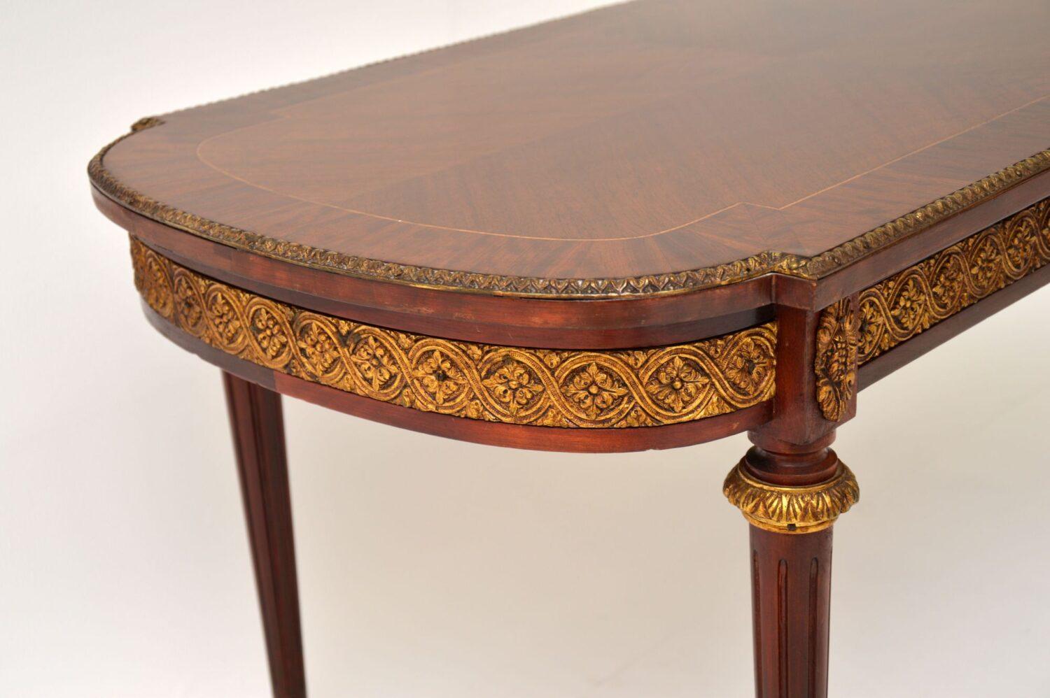 Mid-20th Century Antique French Inlaid King Wood Coffee Table