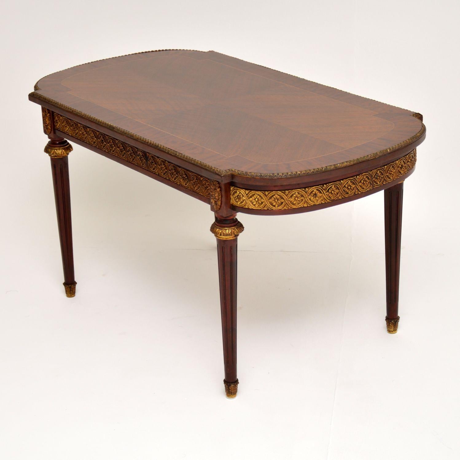 Kingwood Antique French Inlaid King Wood Coffee Table