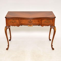 Antique French Inlaid King Wood Server Table / Canteen of Cutlery