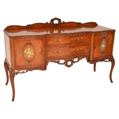 Antique French Inlaid King Wood Sideboard