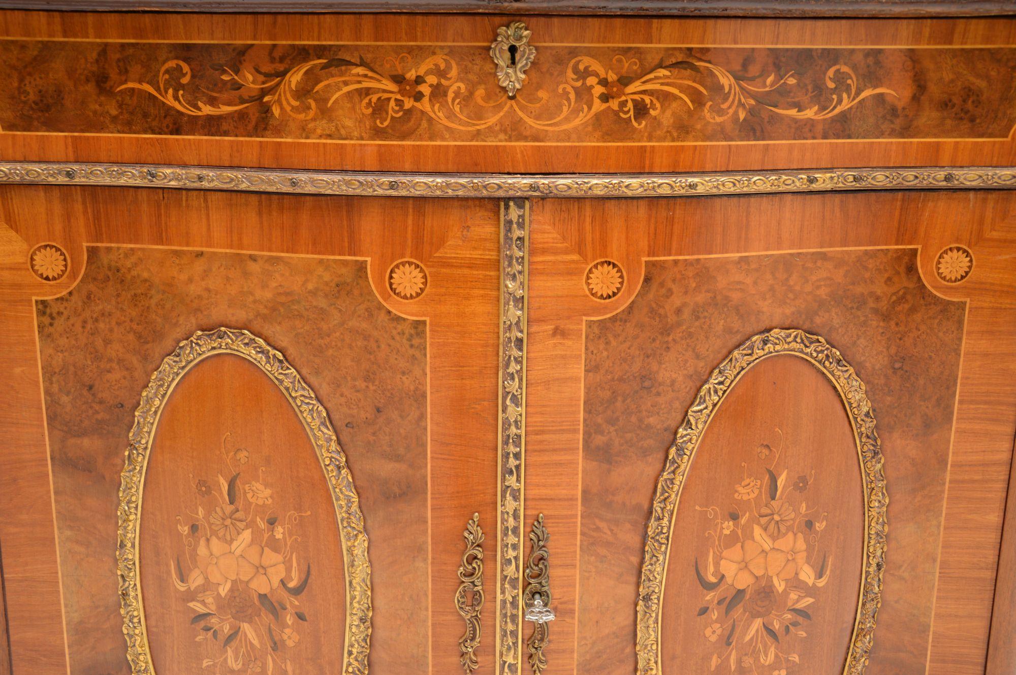 Antique French Inlaid Marble-Top Cabinet 4
