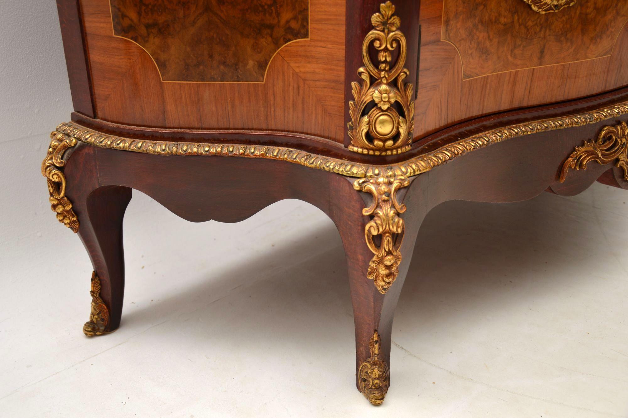 Mid-20th Century Antique French Inlaid Marble Top Cabinet