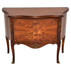 Antique French Inlaid Marquetry Bombe Commode