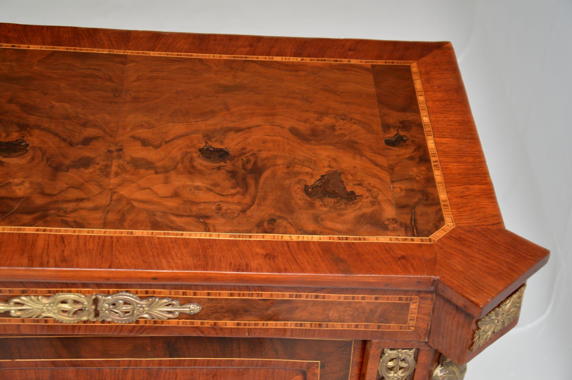 Wood Antique French Inlaid Marquetry Cabinet For Sale