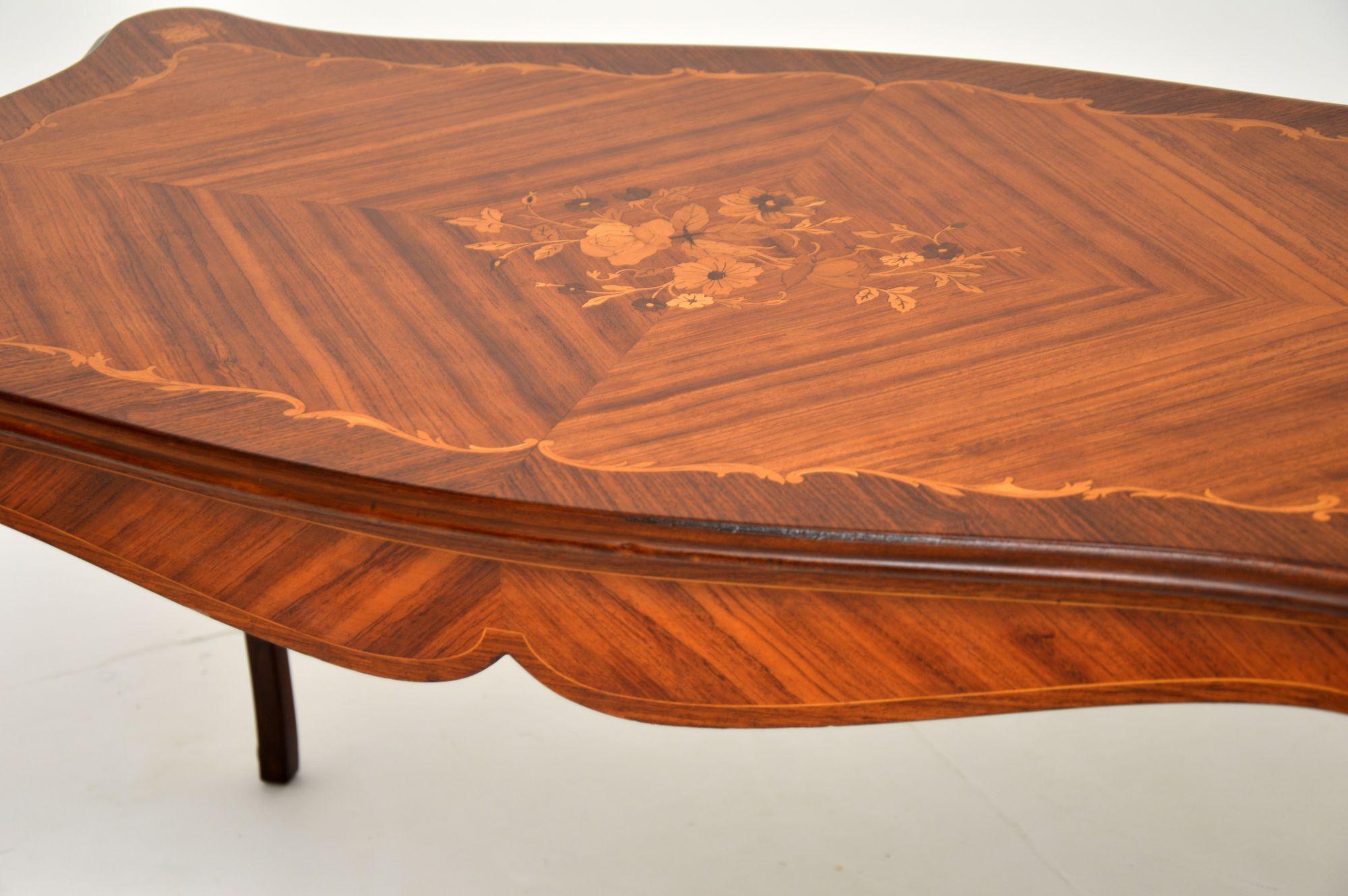 Antique French Inlaid Marquetry Coffee Table 3