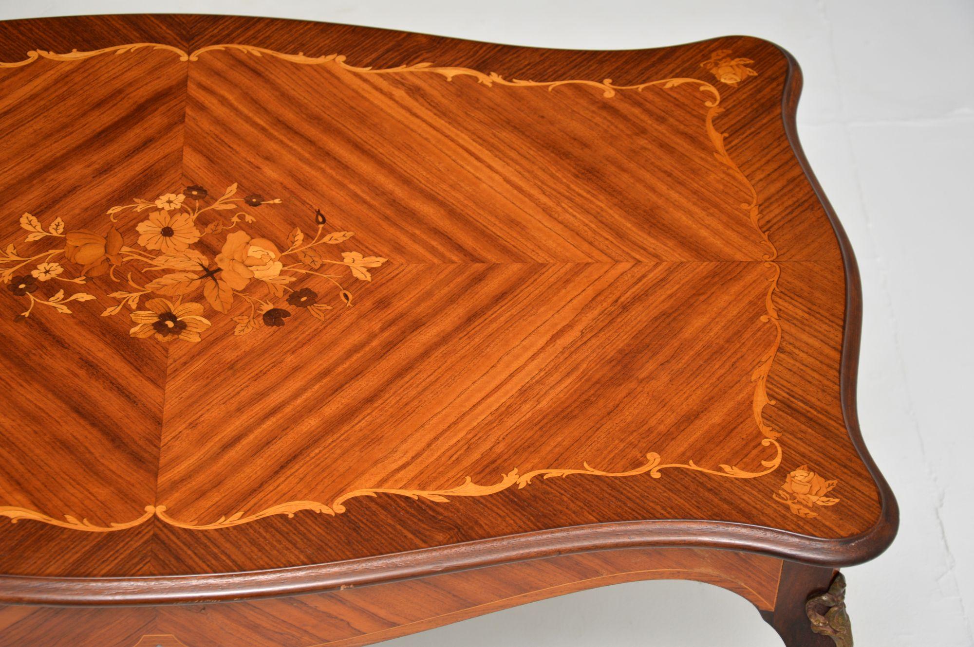 Antique French Inlaid Marquetry Coffee Table In Good Condition In London, GB