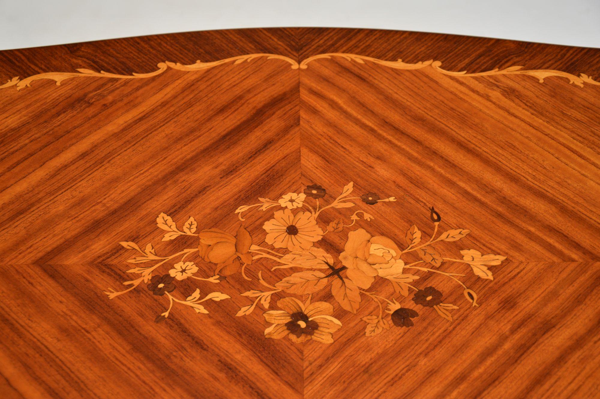 20th Century Antique French Inlaid Marquetry Coffee Table