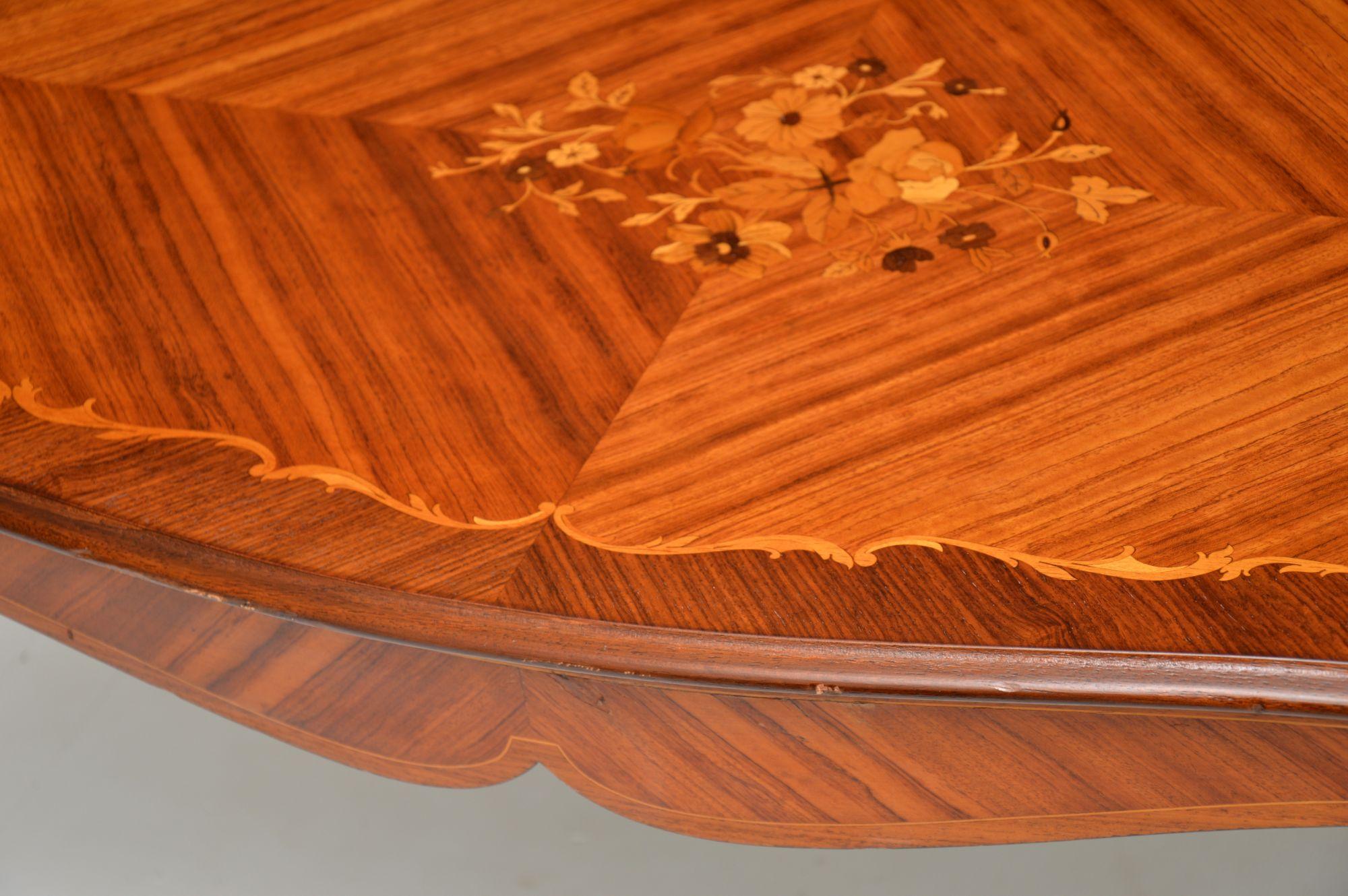 Antique French Inlaid Marquetry Coffee Table 1
