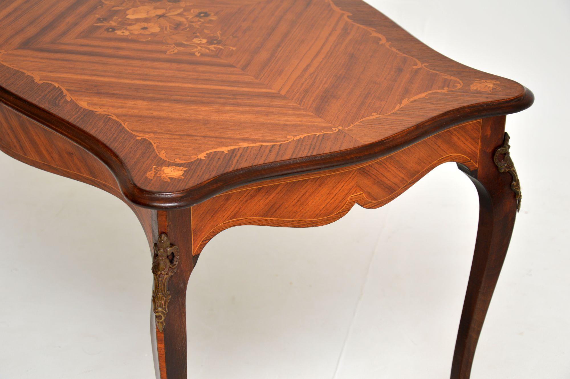 Antique French Inlaid Marquetry Coffee Table 2