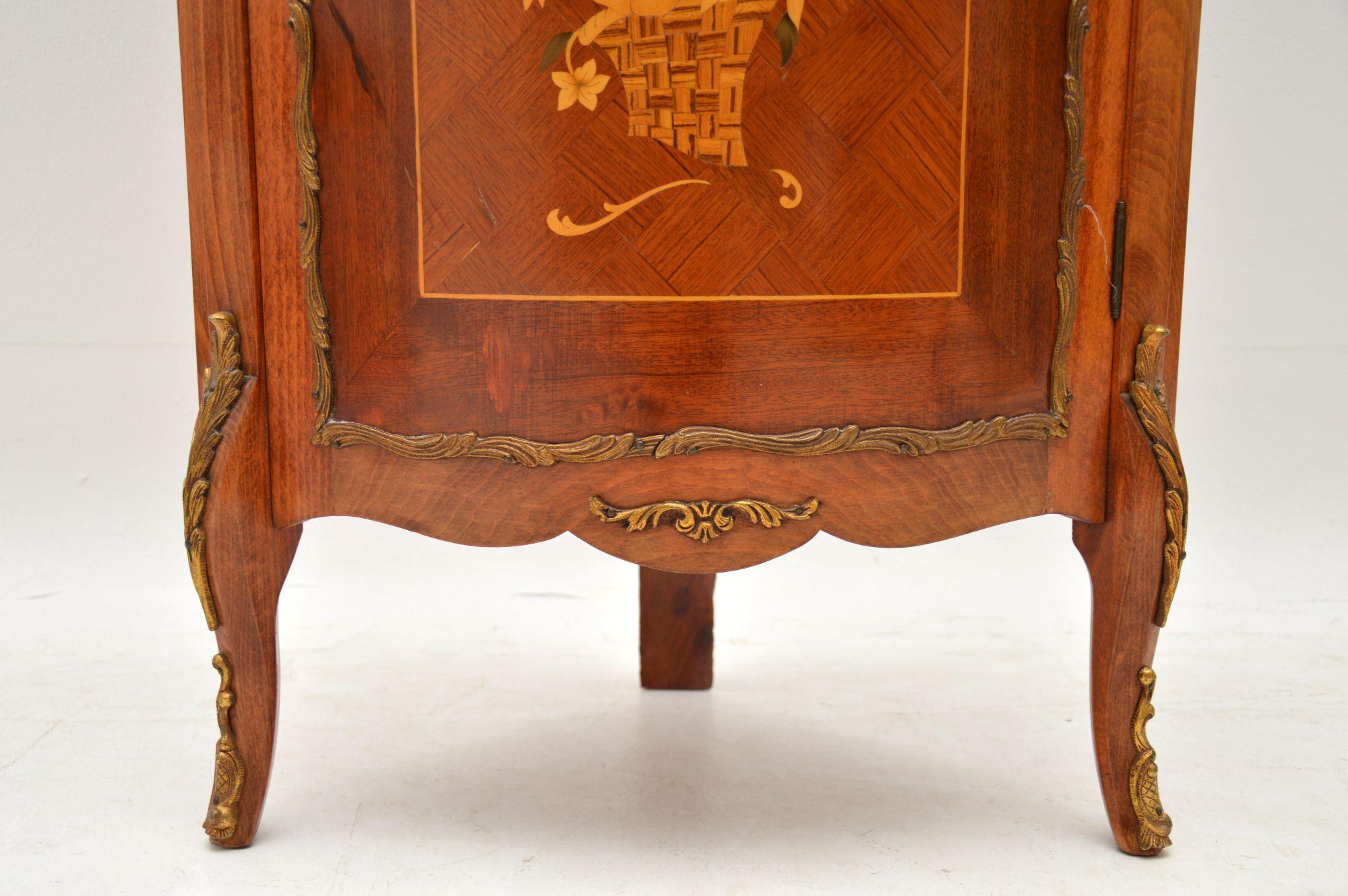Antique French Inlaid Marquetry Corner Cabinet 2