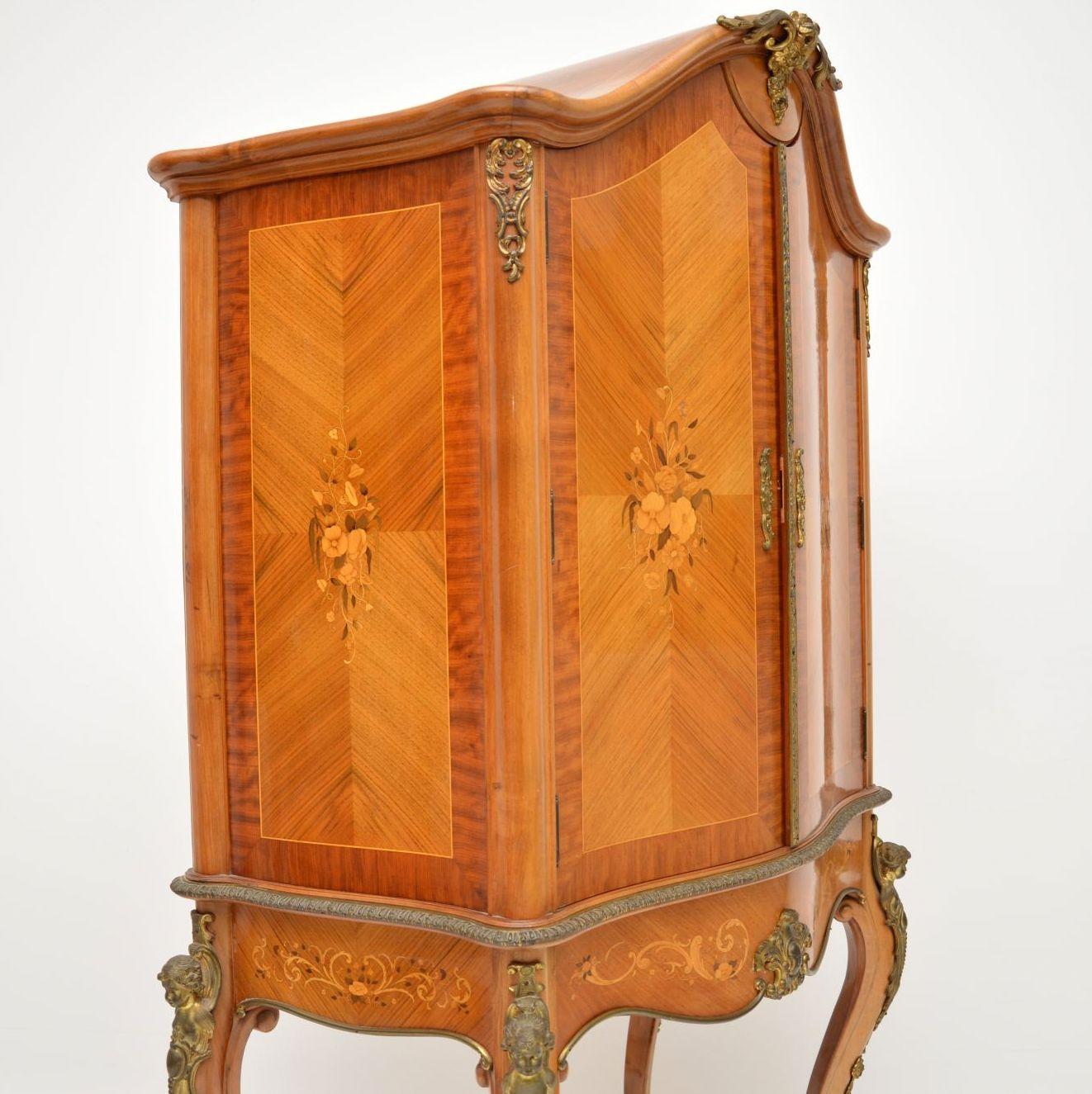 Mid-20th Century Antique French Inlaid Marquetry Drinks Cabinet