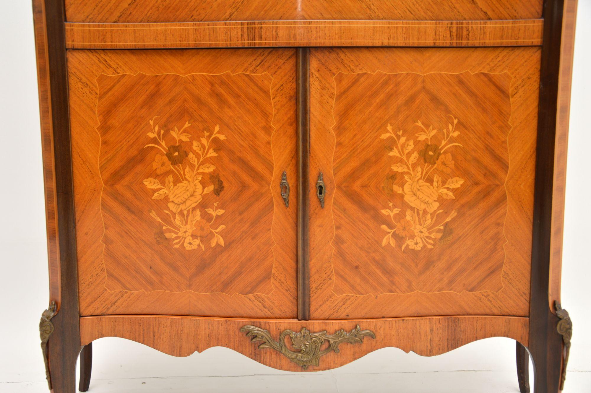 Louis XV Antique French Inlaid Marquetry Drinks Cabinet