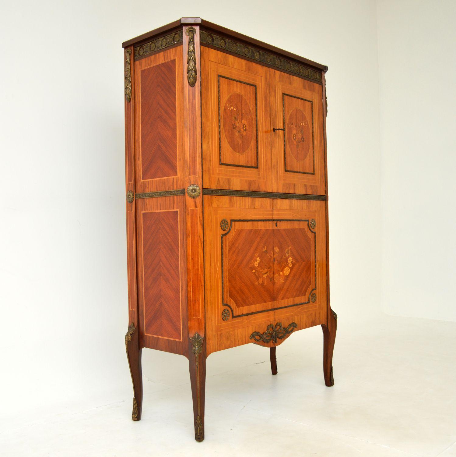 Louis XIV Antique French Inlaid Drinks Cabinet
