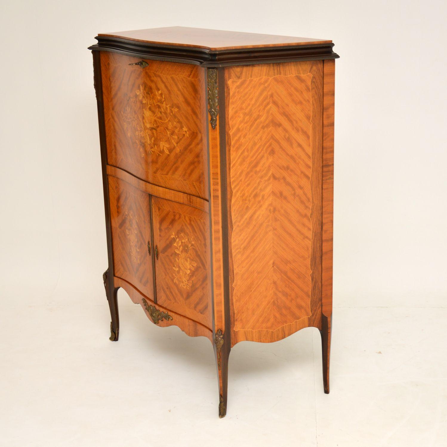 Antique French Inlaid Marquetry Drinks Cabinet 1