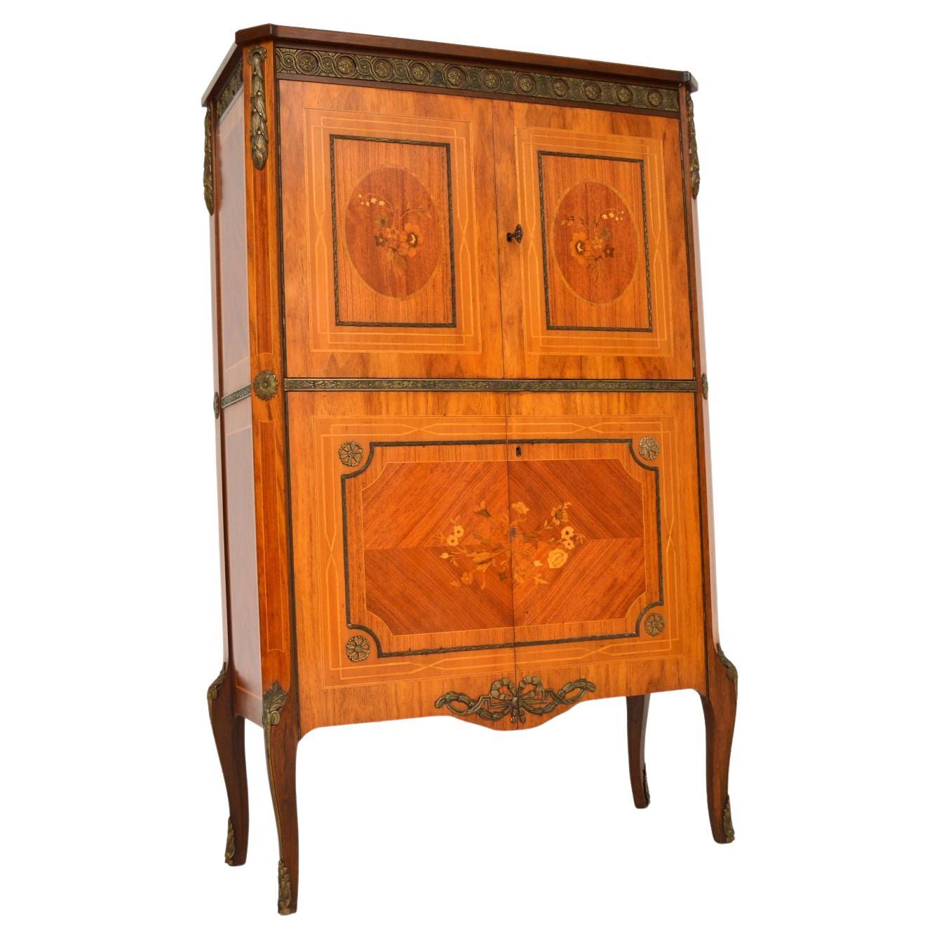 Antique French Inlaid Drinks Cabinet For Sale