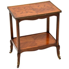 Antique French Inlaid Marquetry Side Table