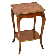 Antique French Inlaid Marquetry Side Table