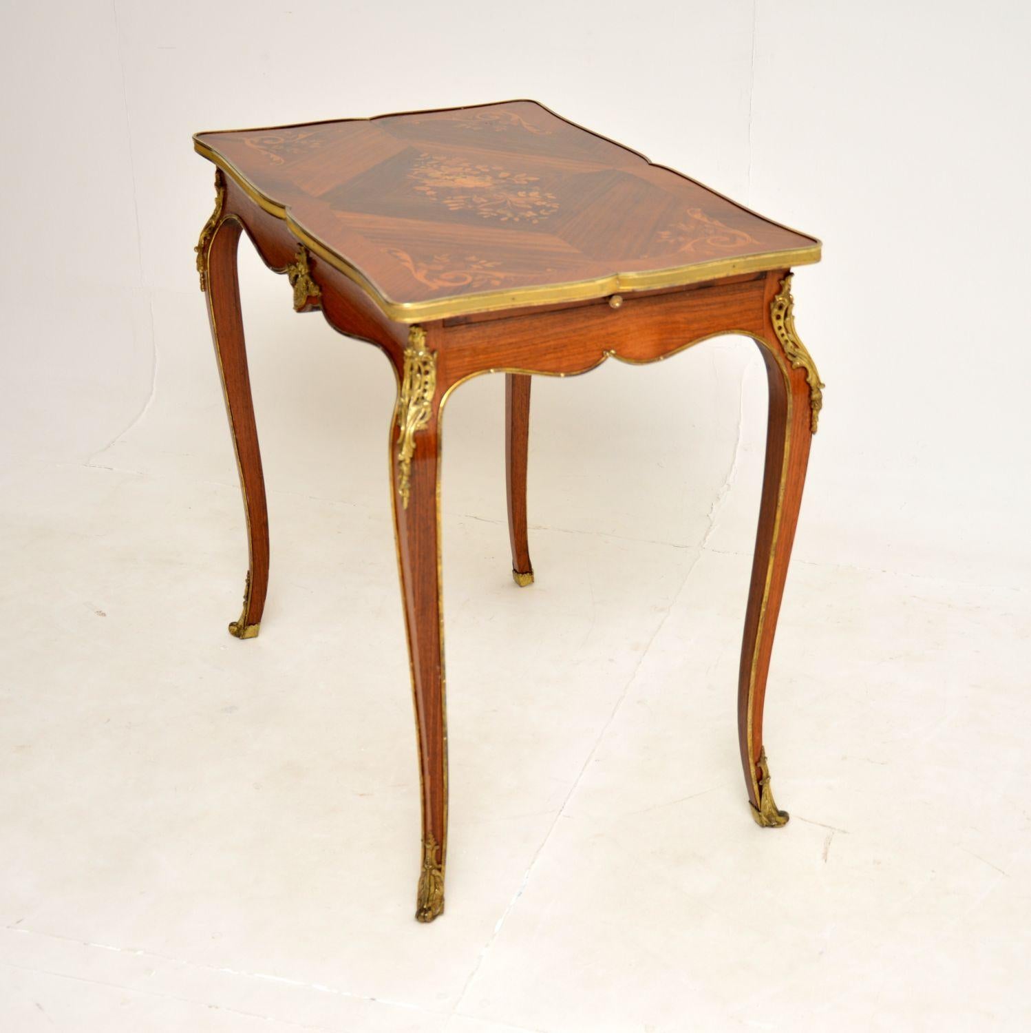 Inlay Antique French Inlaid Writing Table / Desk