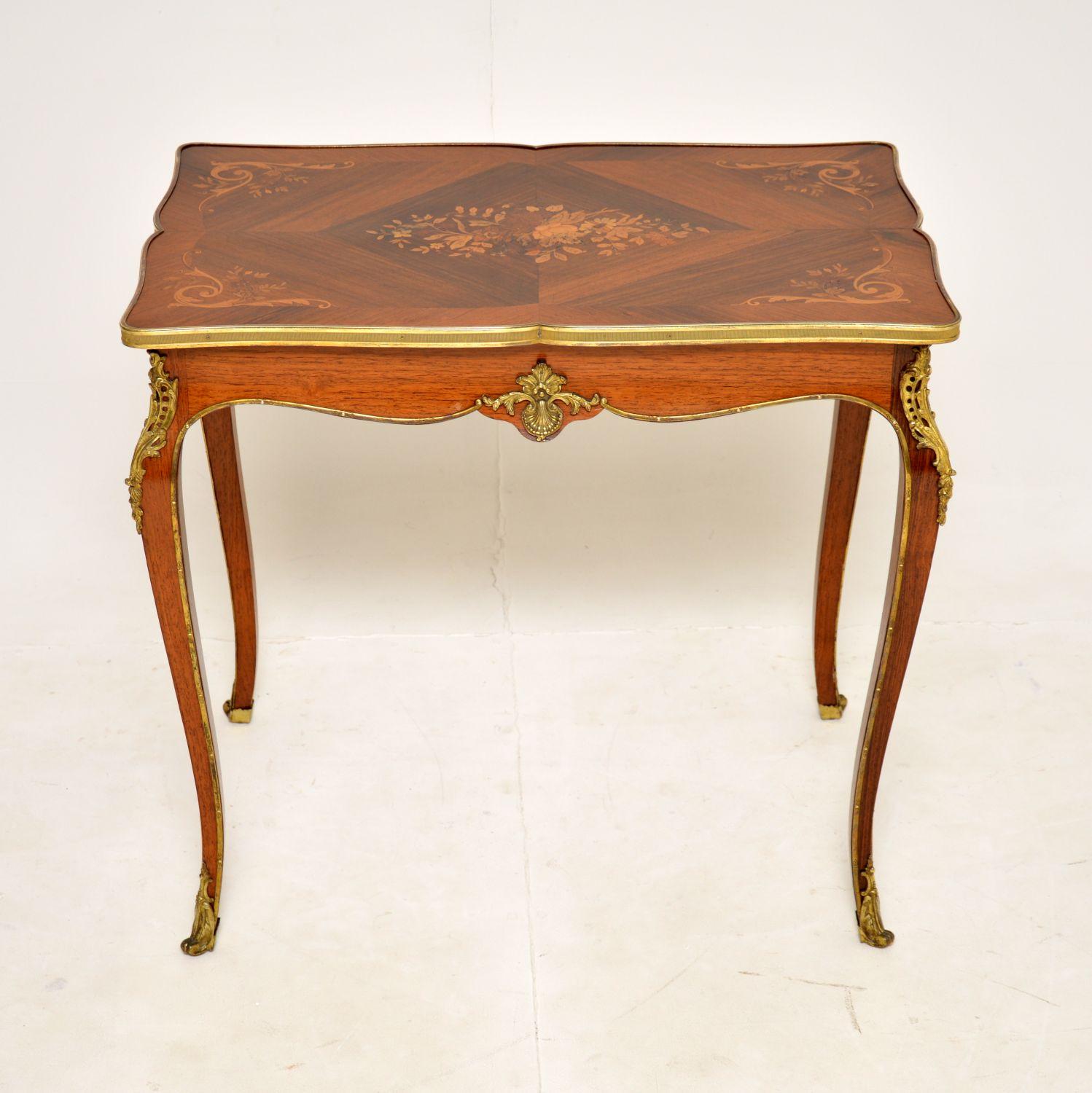 Louis XV Antique French Inlaid Writing Table / Desk