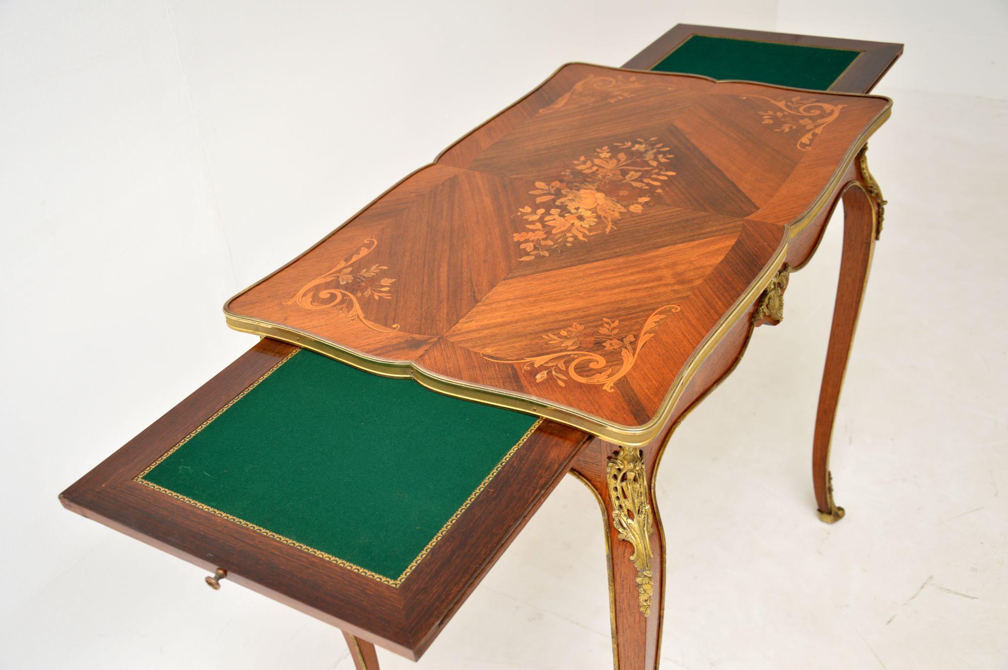 Mid-19th Century Antique French Inlaid Writing Table / Desk