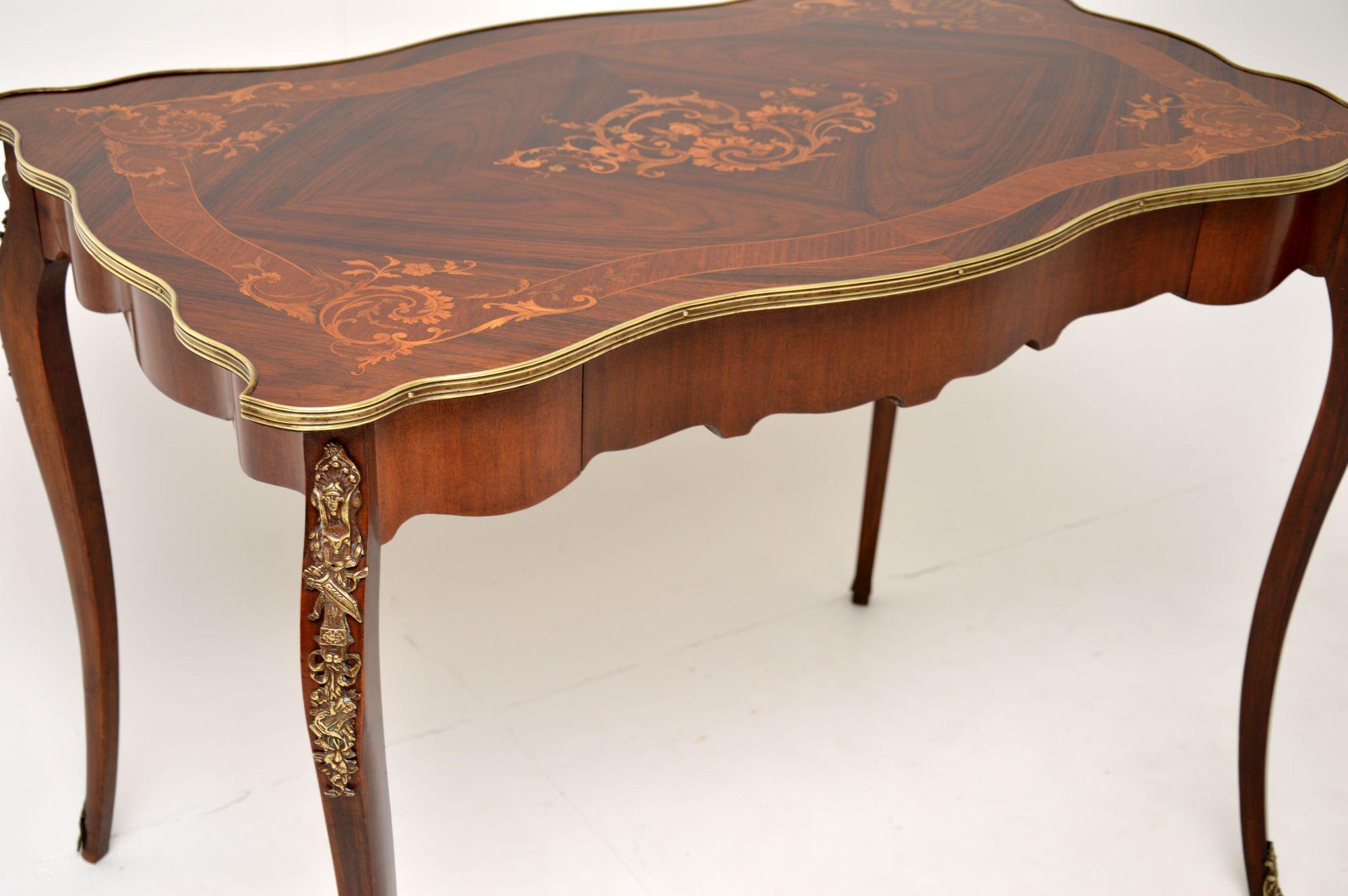 Antique French Inlaid Marquetry Writing Table / Desk 1