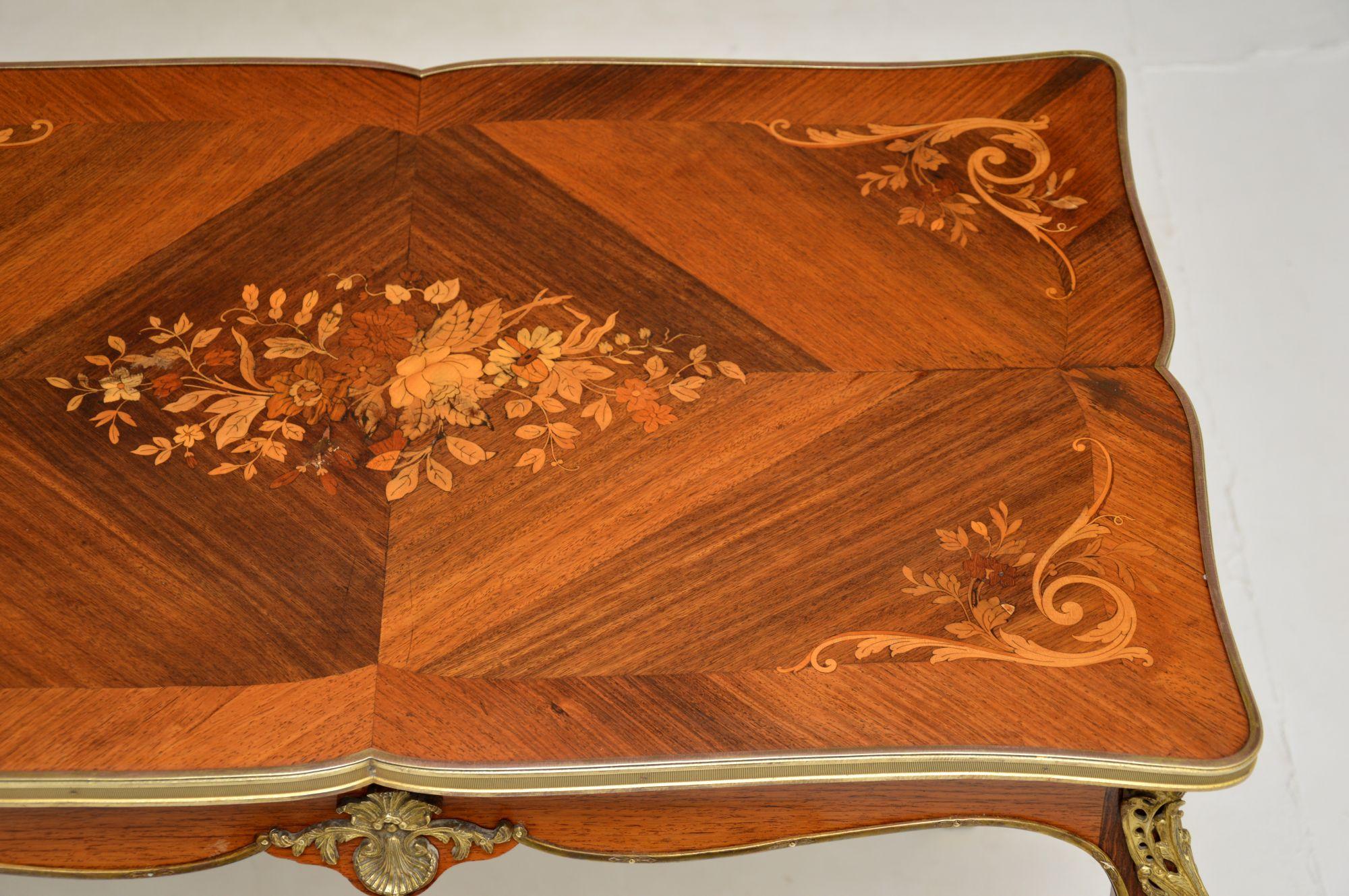 Antique French Inlaid Writing Table / Desk 1