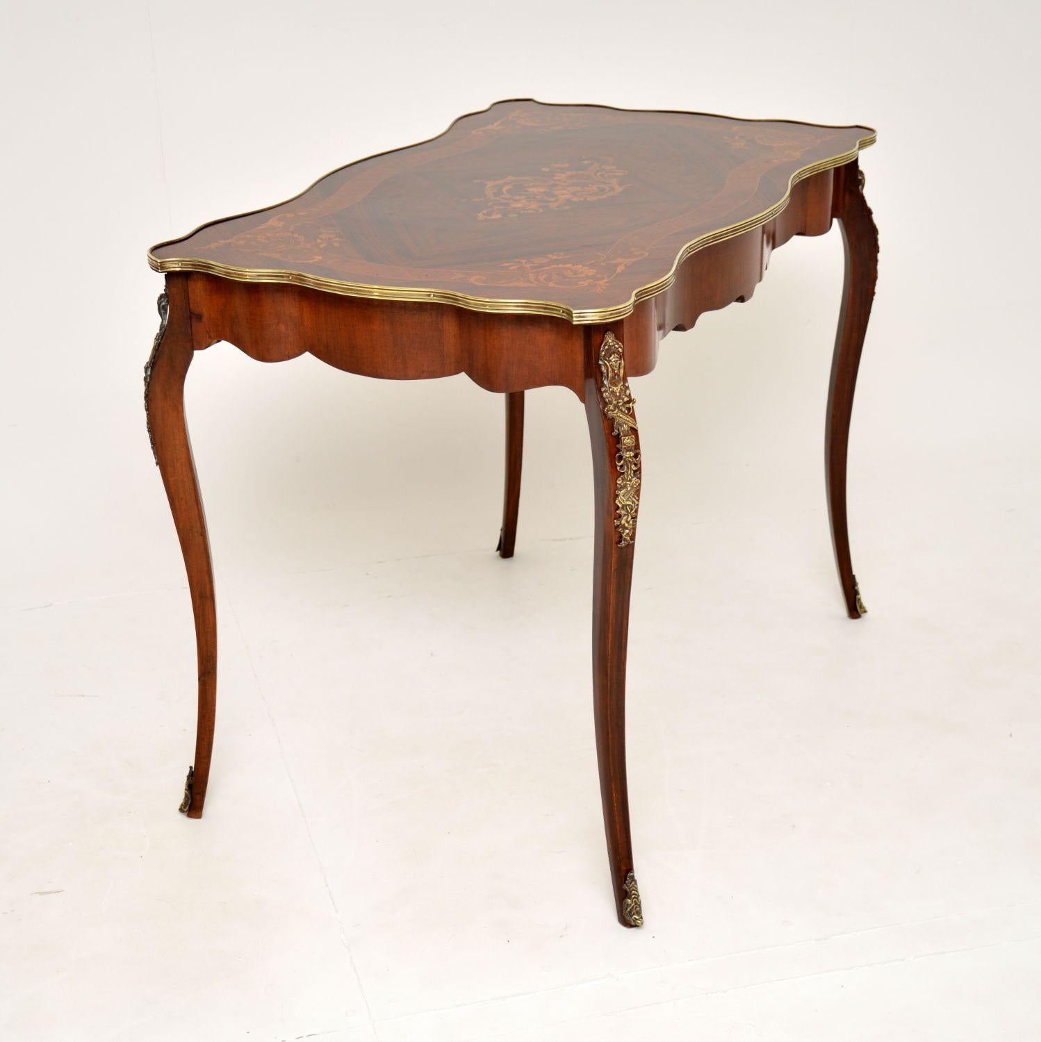 Antique French Inlaid Marquetry Writing Table / Desk 3