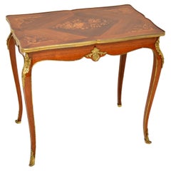 Antique French Inlaid Marquetry Writing Table / Desk