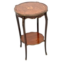 Antique French Inlaid Occasional Side Table