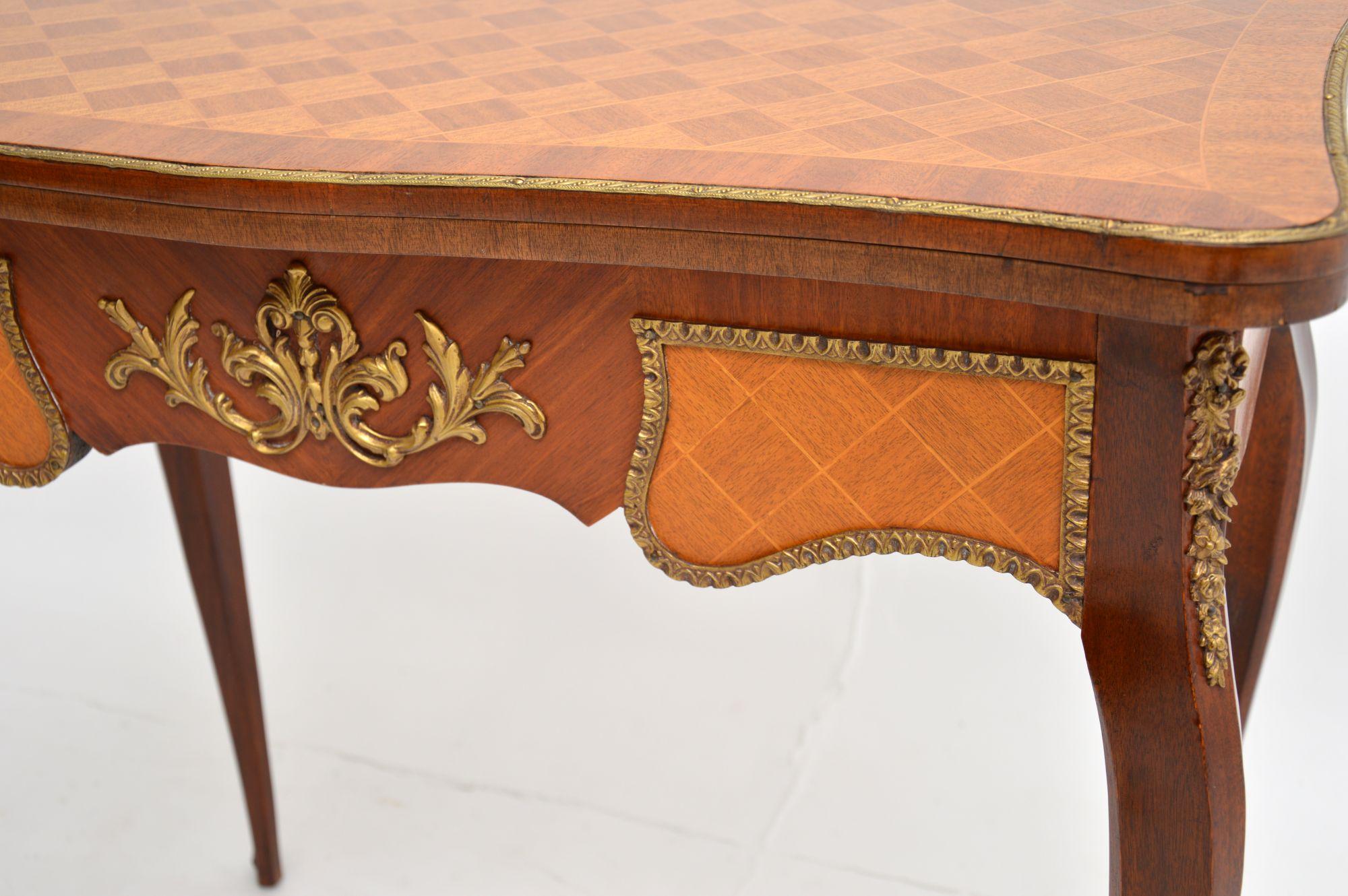 Antique French Inlaid Parquetry Card Table 3