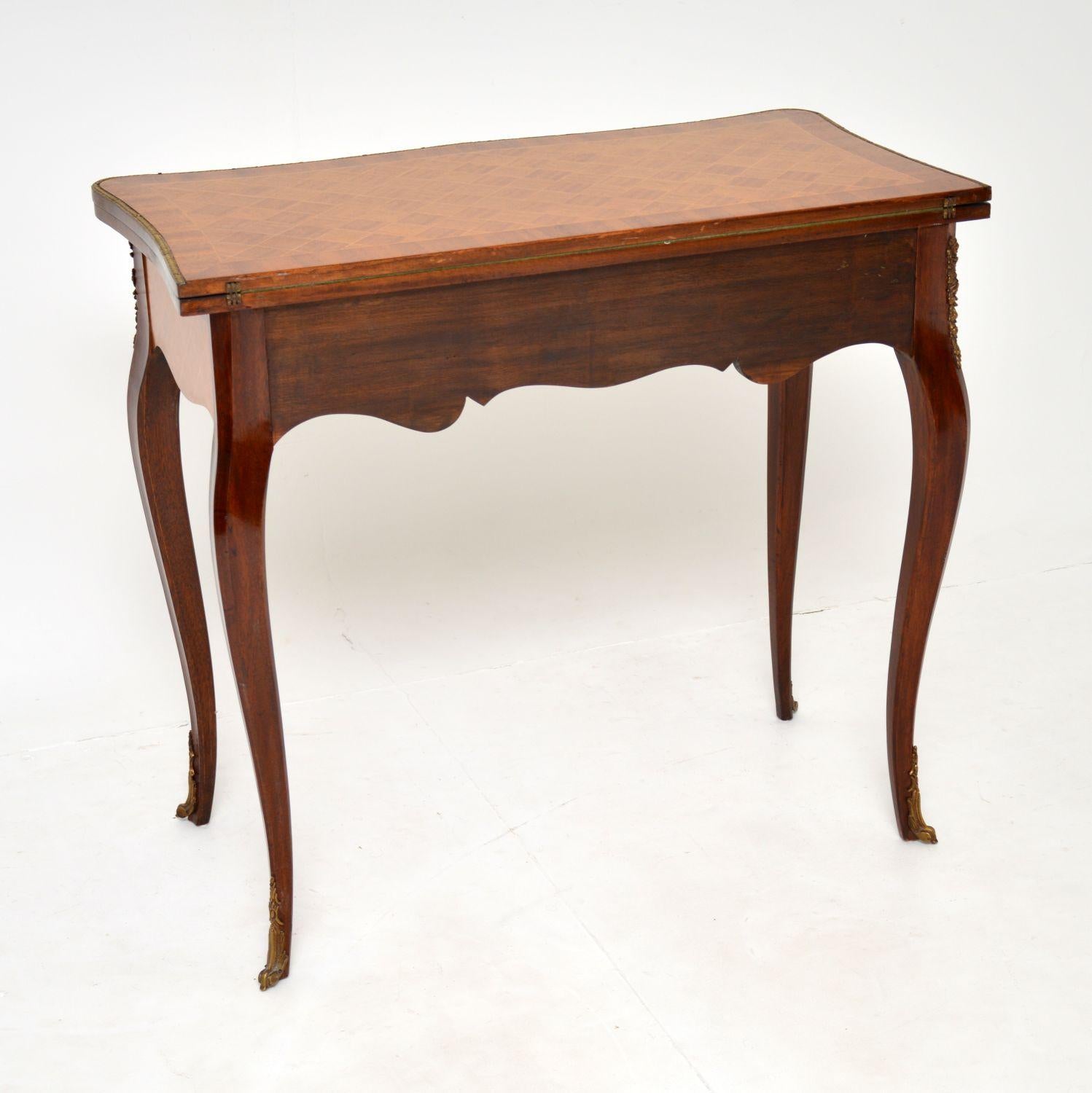 Antique French Inlaid Parquetry Card Table 5