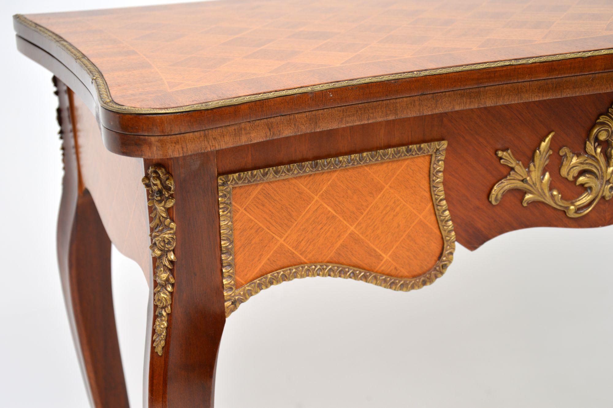 Antique French Inlaid Parquetry Card Table 2