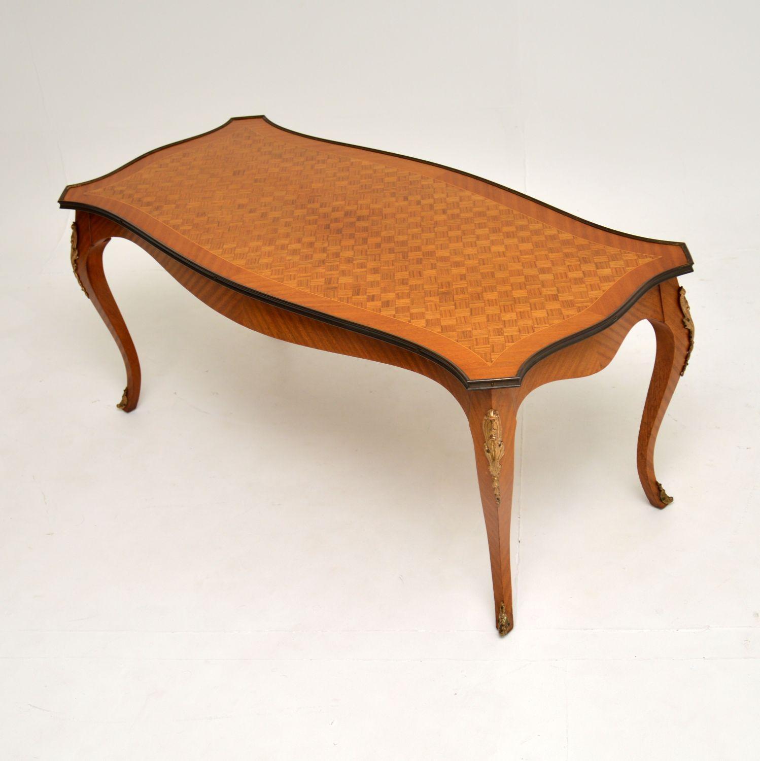 Antique French Inlaid Parquetry Coffee Table In Good Condition In London, GB
