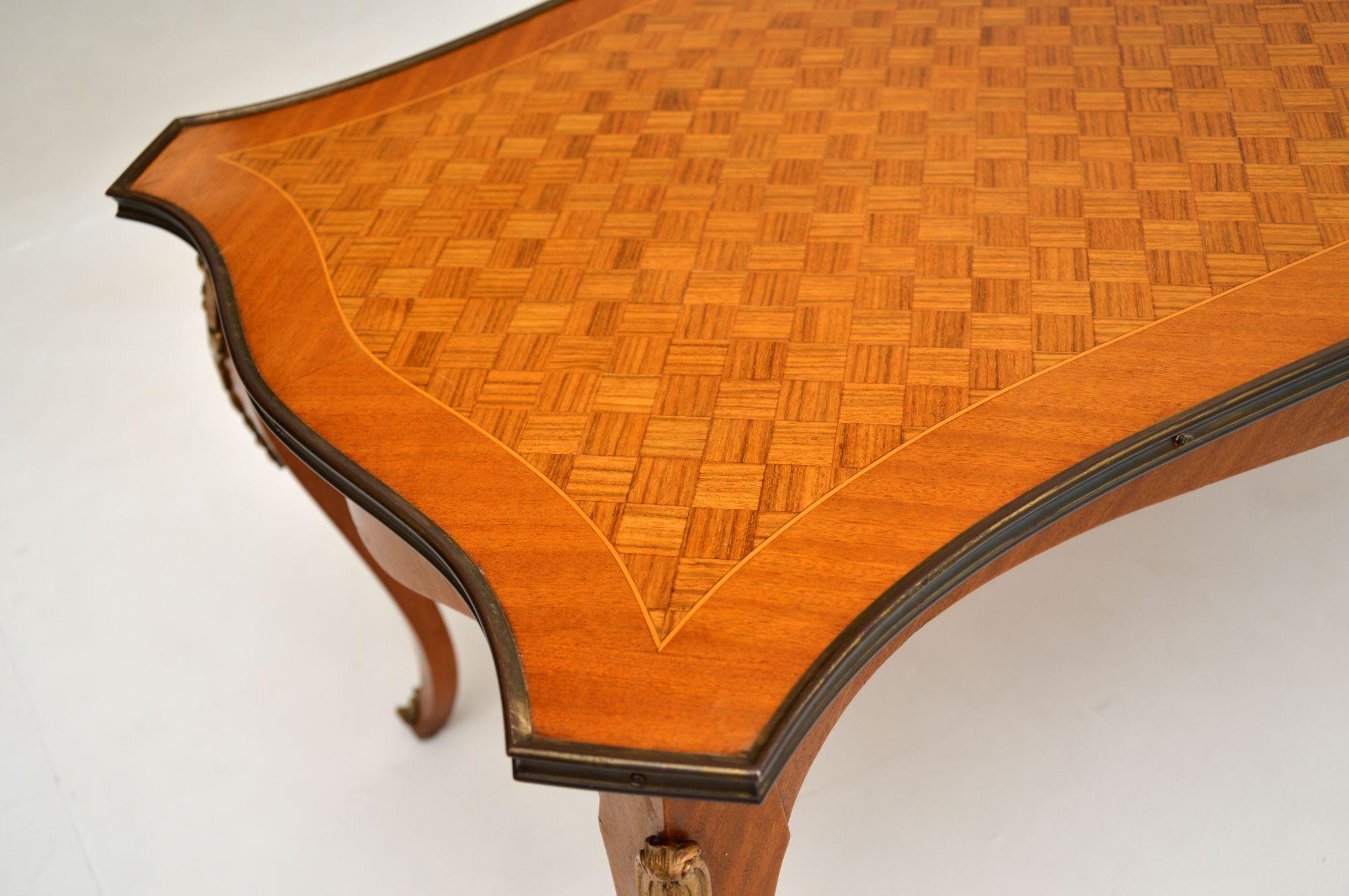 Antique French Inlaid Parquetry Coffee Table 2