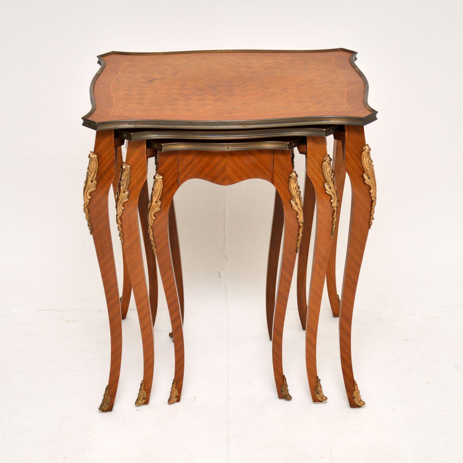 Antique French Inlaid Nest of Tables In Good Condition For Sale In London, GB